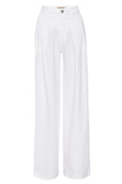 Sheryl Wide Leg Trouser - White by AMO — view 4