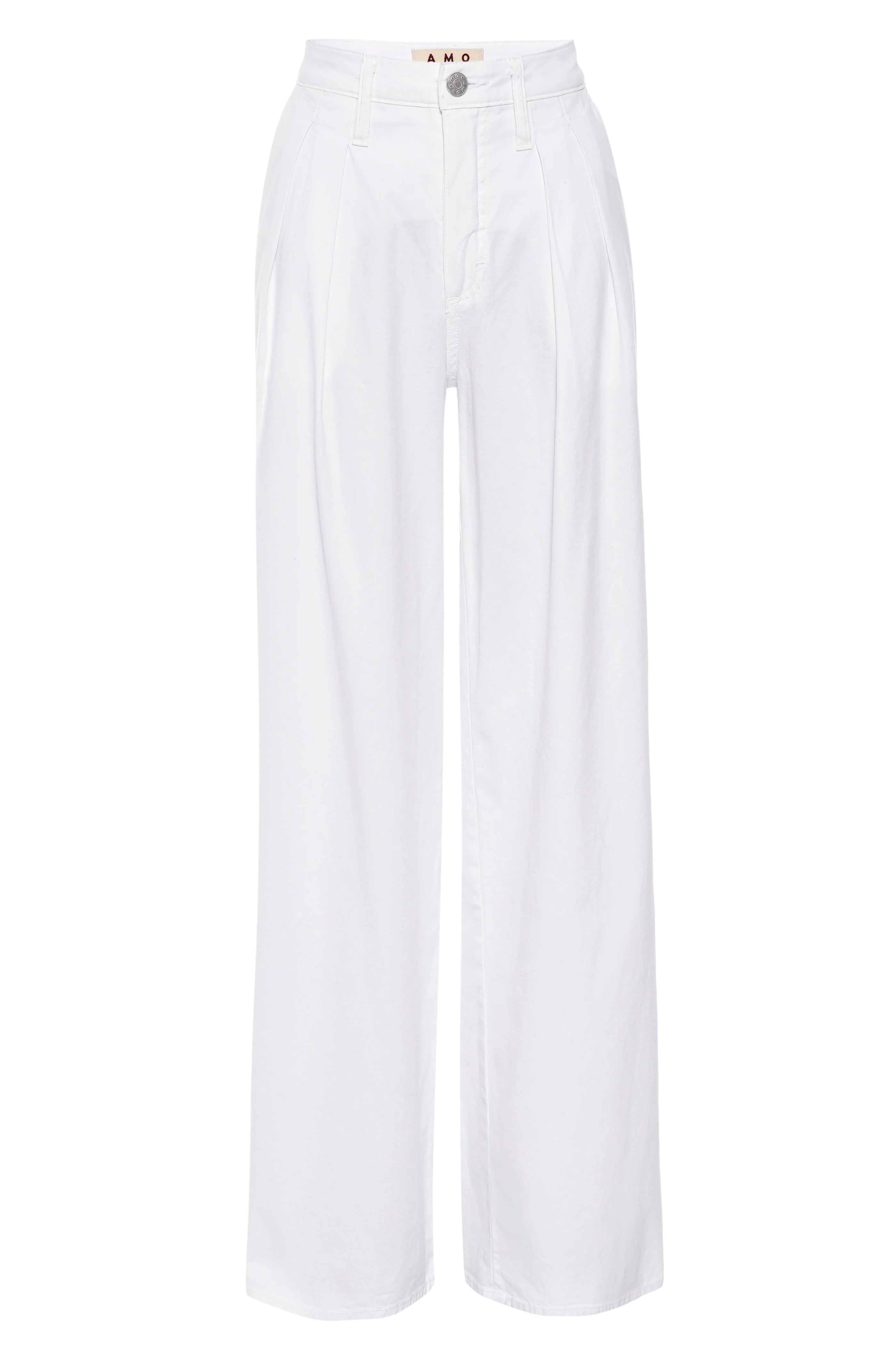 Sheryl Wide Leg Trouser - White by AMO — view 4