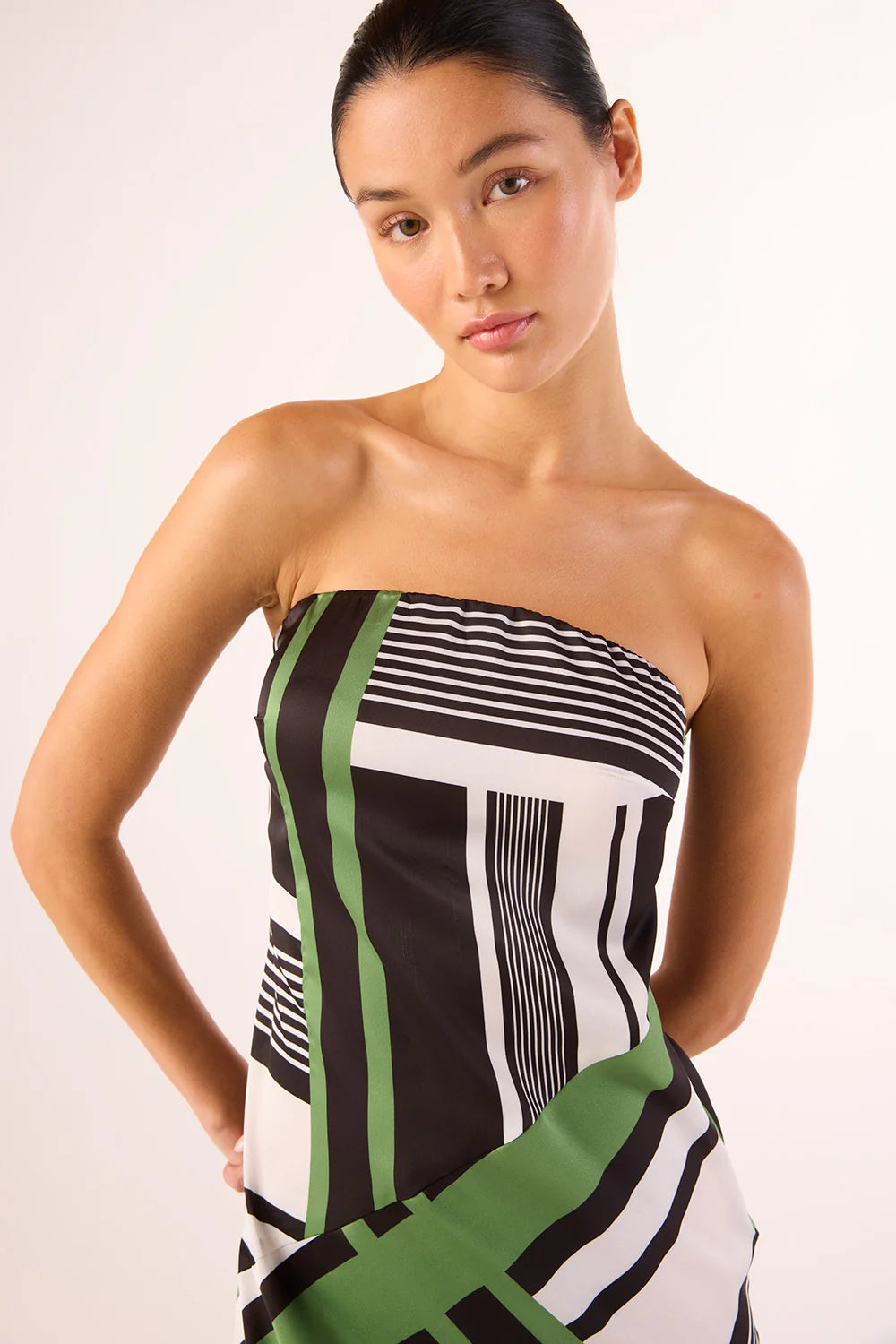 Mona Dress - Stripe Geo by Misa — alternate view