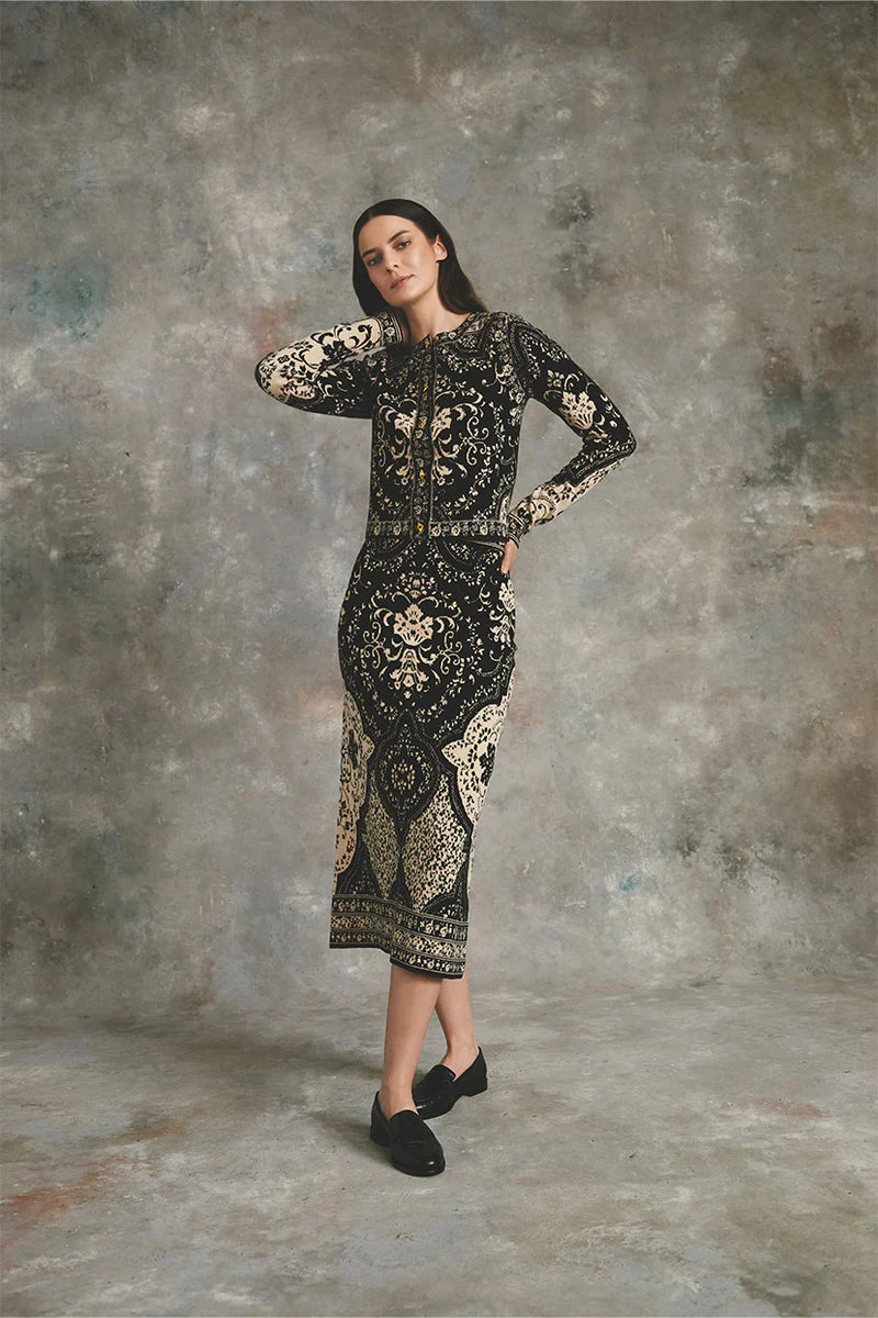 Alessa Jacket - Black Scroll Terrace by Cara Cara — view 5