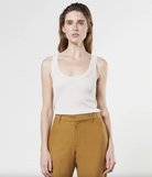 Silk Sweater Knit Tank Top - Chalk by Enza Costa | 25 South Boutiques