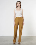 Silk Sweater Knit Tank Top - Chalk by Enza Costa — alternate view