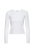 Slim Rib Tee - White by AMO — view 4
