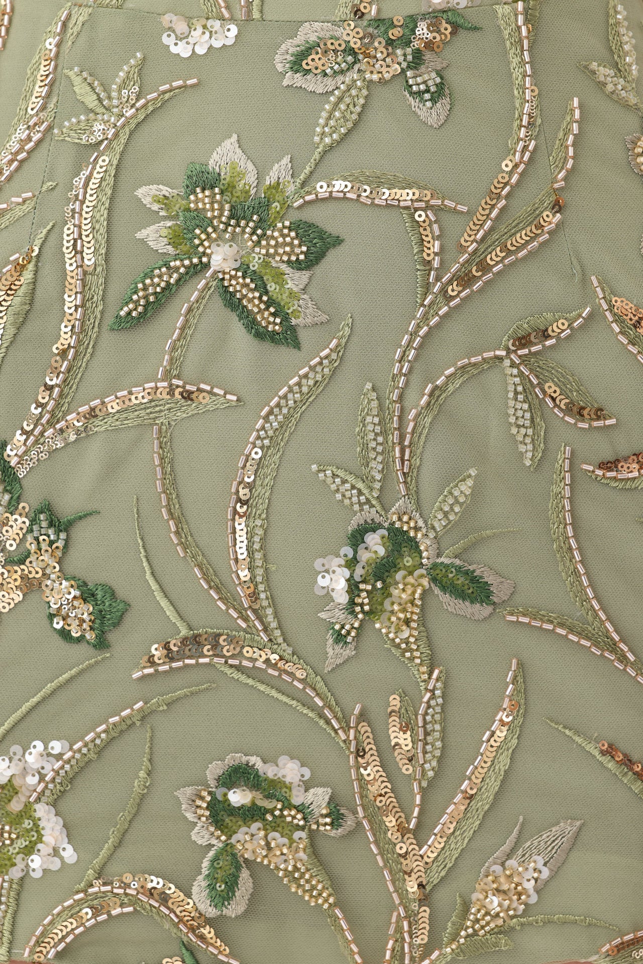 Seraphine Embroidered Dress - Sage Green by Sau Lee — view 5