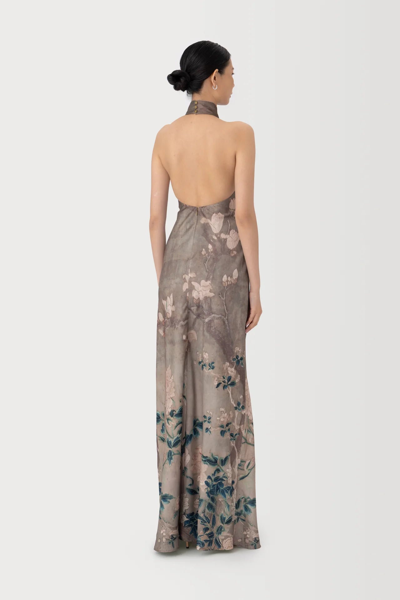 Gillian Satin Maxi Dress - Desert Taupe by Sau Lee — alternate view