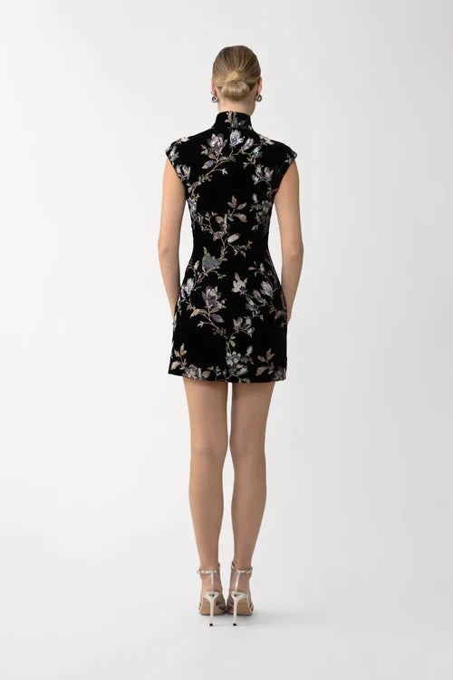 Devon Velvet Mini Dress - Black by Sau Lee — view 4