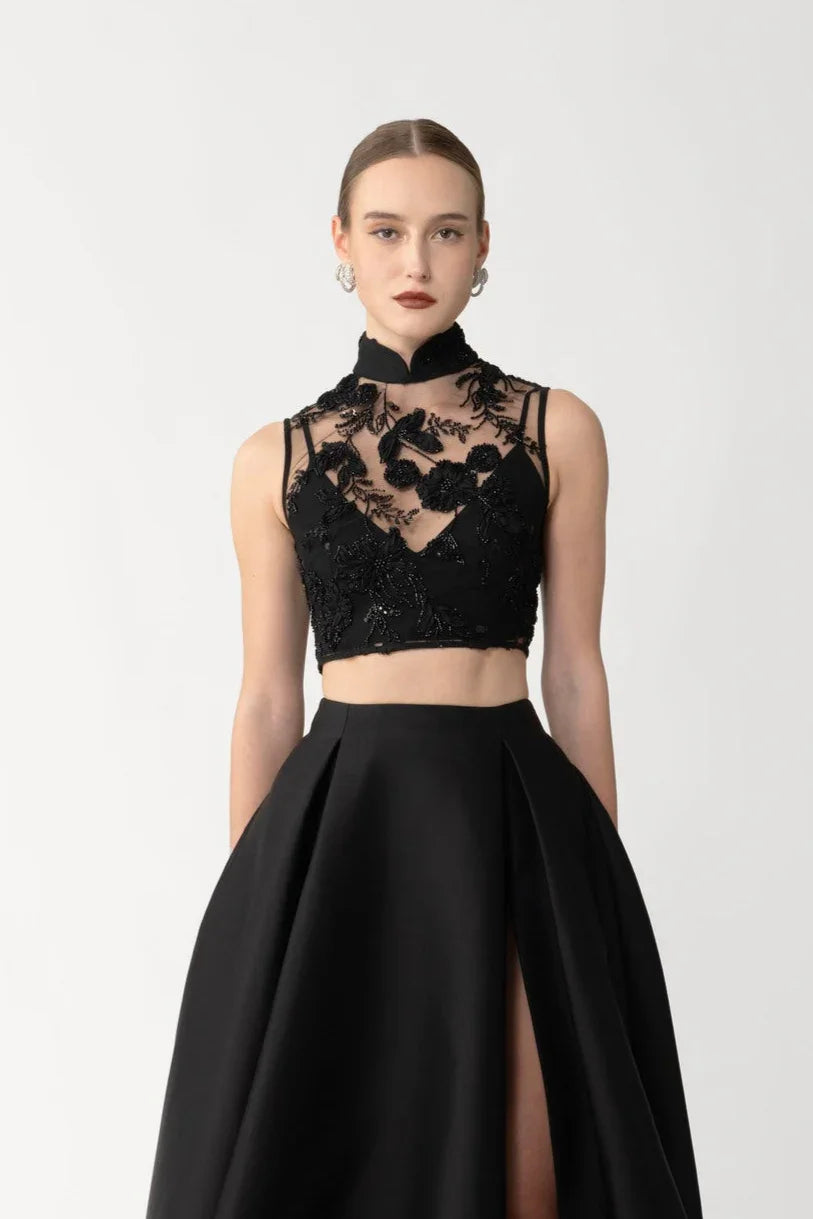 Skye Sheer Top - Black by Sau Lee | 25 South Boutiques