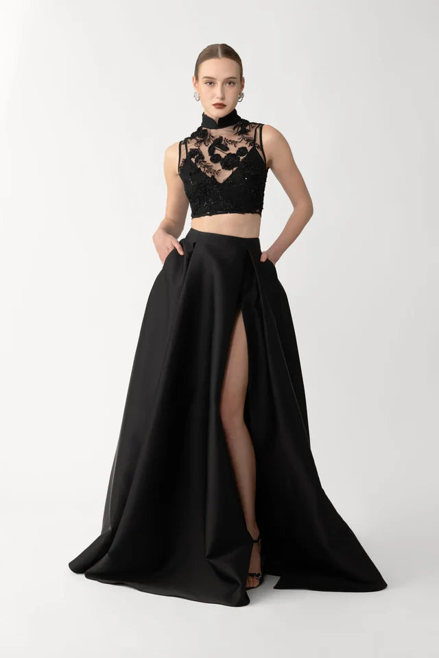 Skye Sheer Top - Black by Sau Lee — view 3
