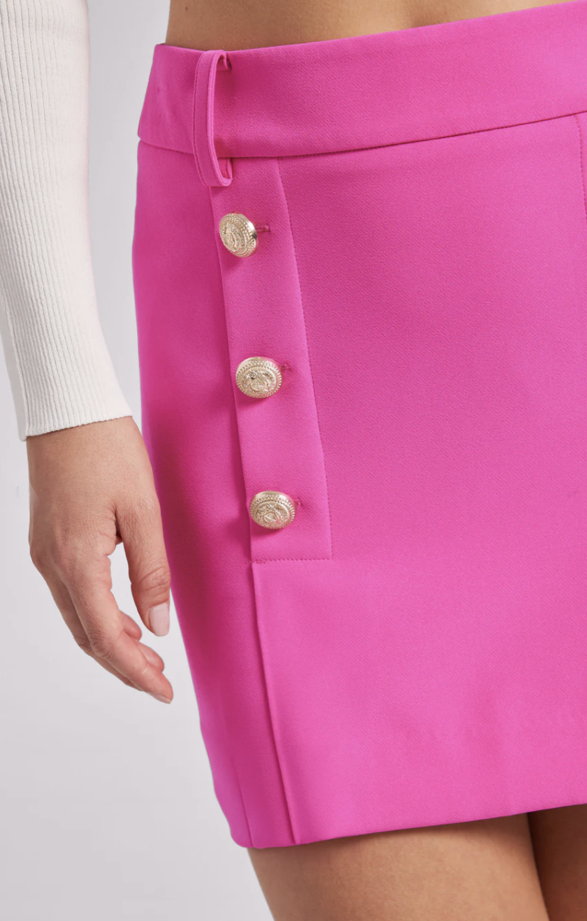 Imogen Crepe Skirt - Magenta by Generation Love — view 5