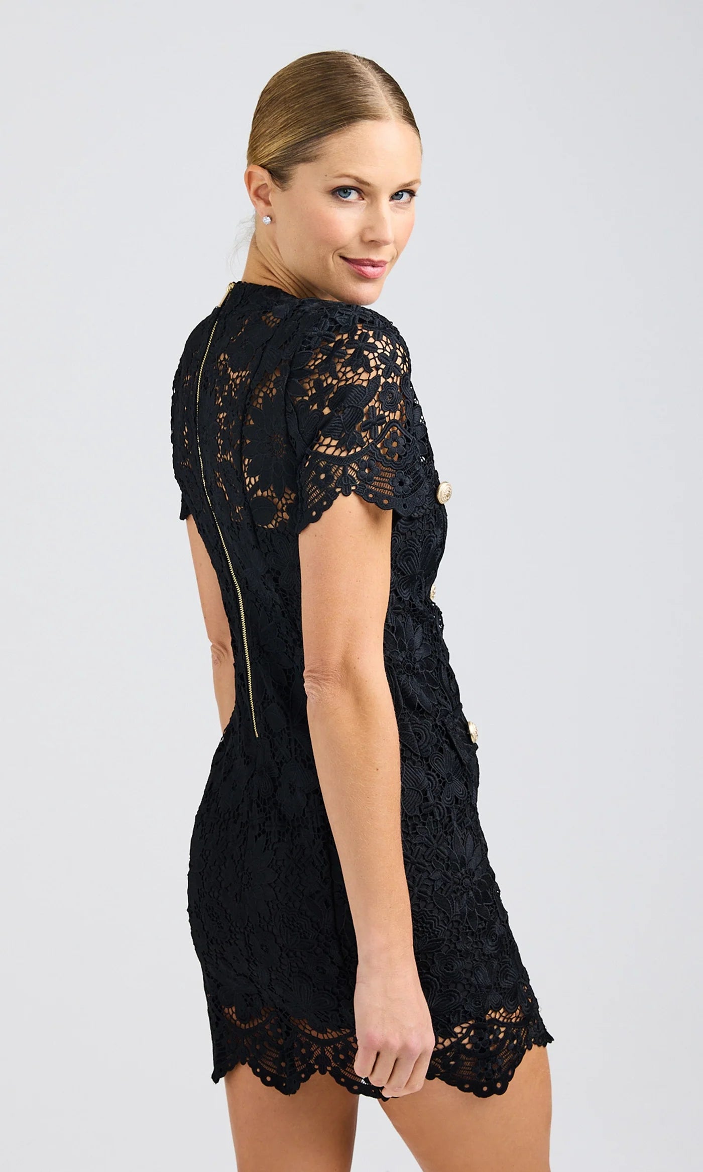 Anne Lace Dress - Black by Generation Love — view 4