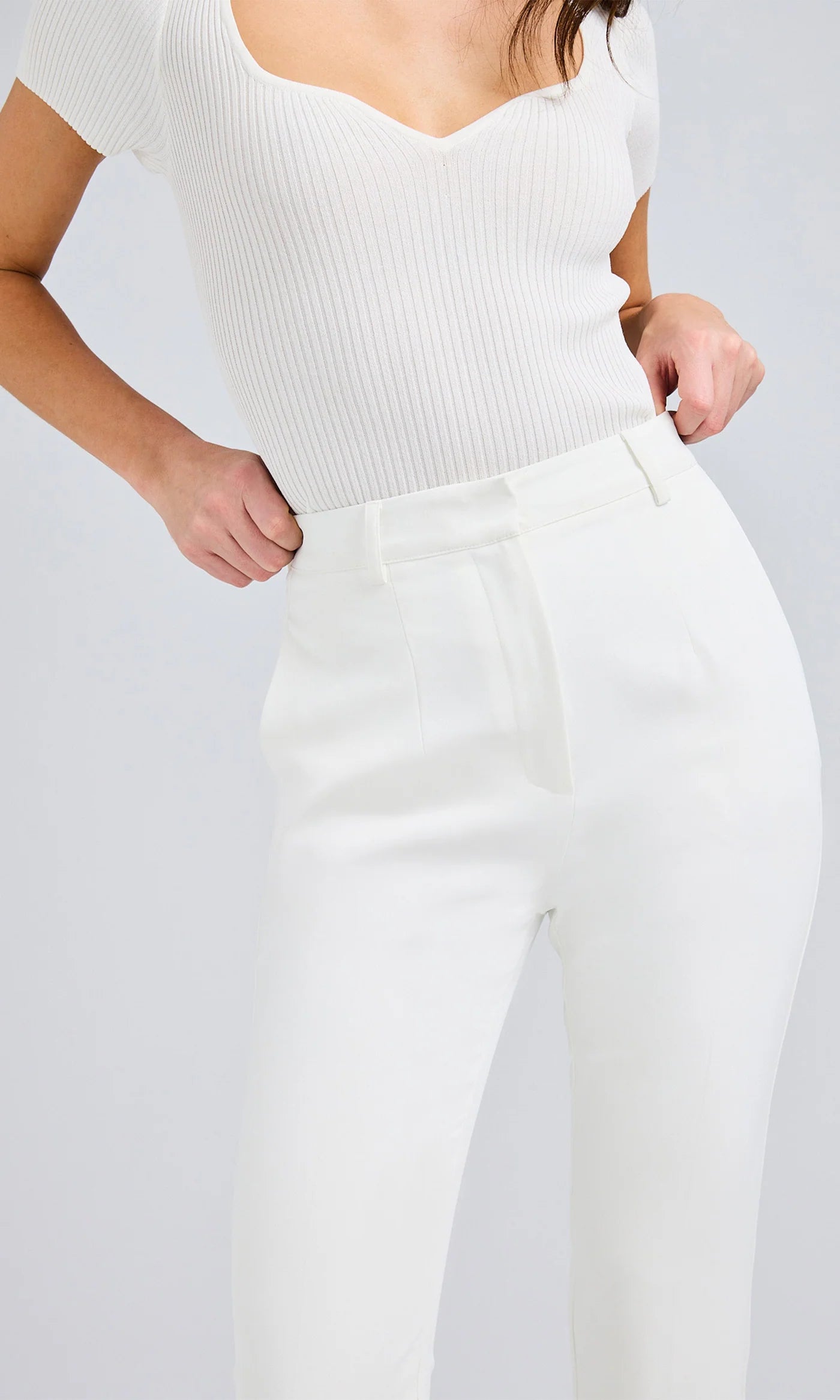 Tula Crepe Pants - White by Generation Love — view 3
