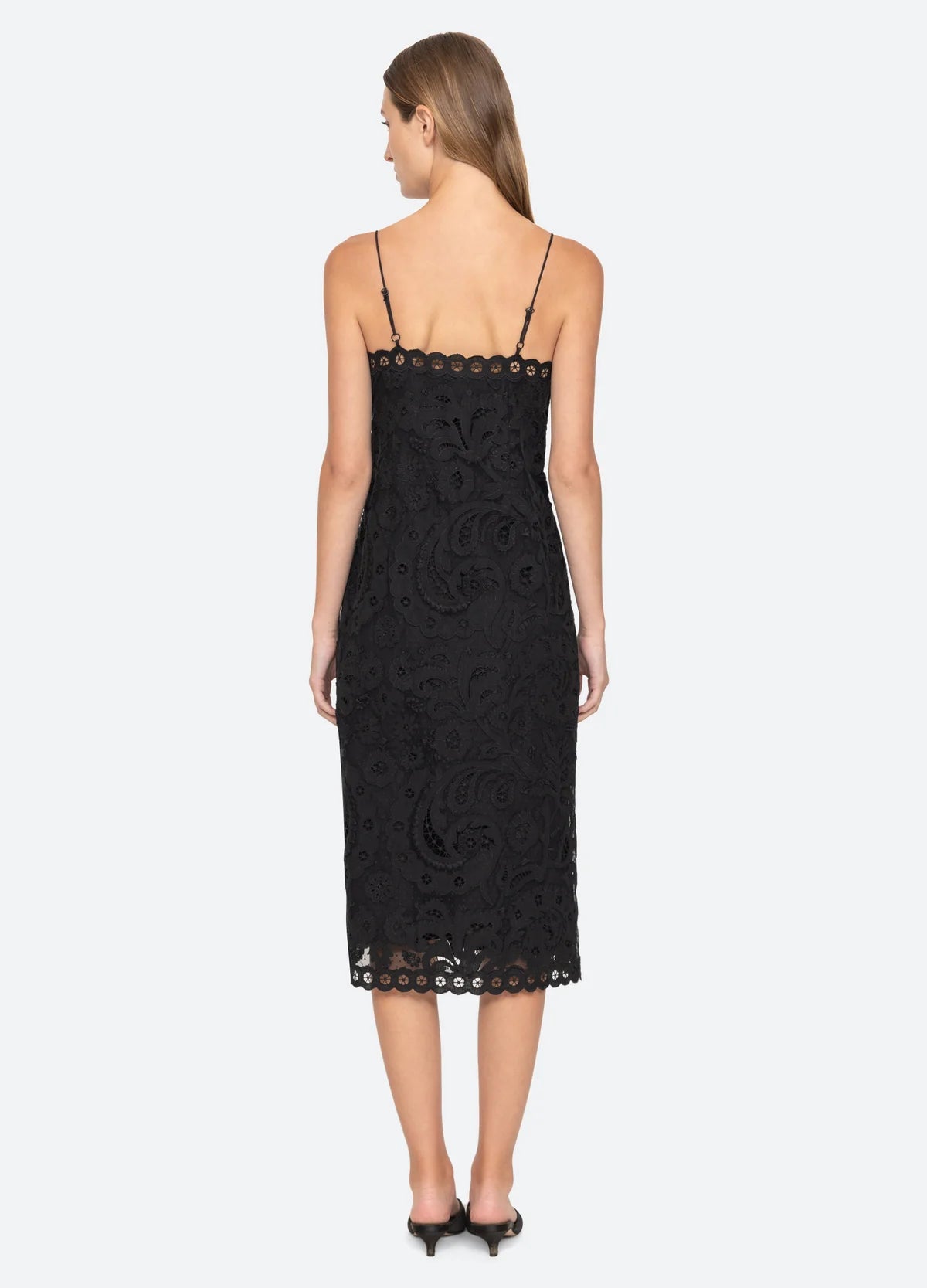 Lovina Slip Dress - Black by Sea NY — view 4