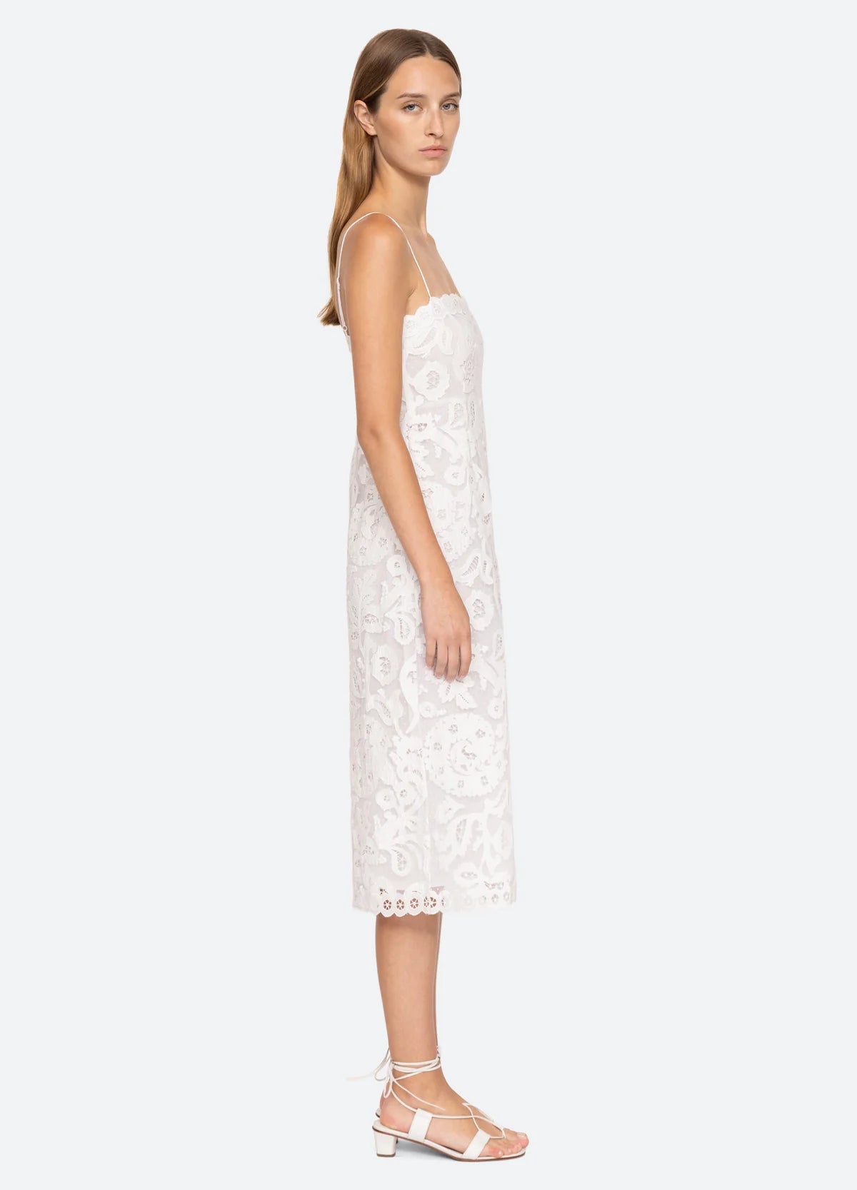 Lovina Slip Dress - Cream by Sea NY — view 3