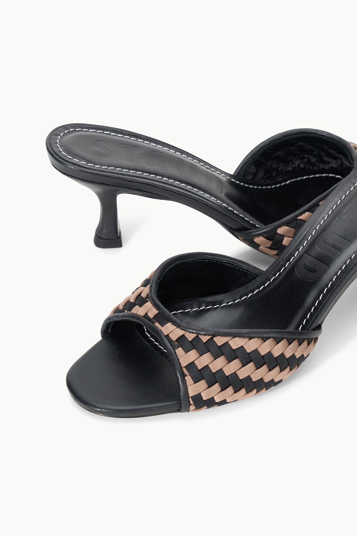 Brigitte Mule - Black Woven by STAUD — view 4