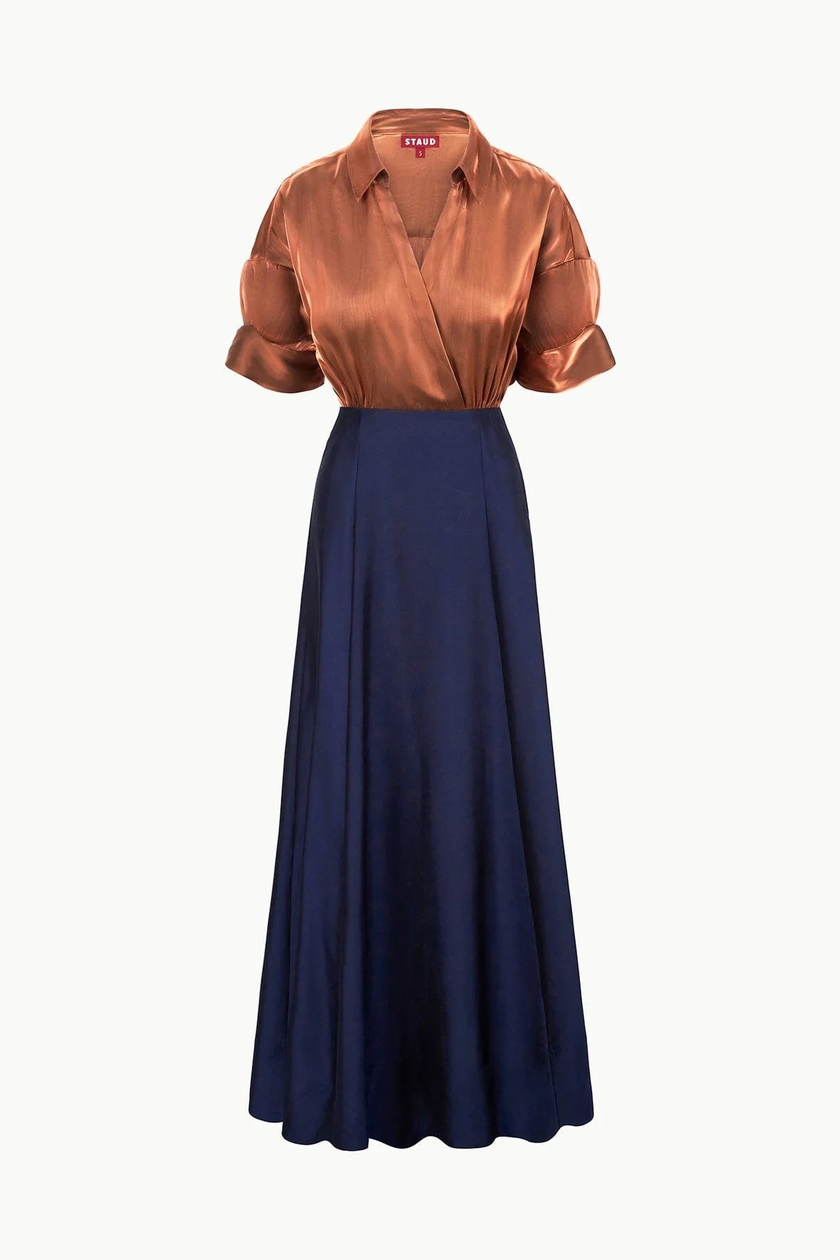 Shubert Dress - Iridescent Cacao Midnight by STAUD — view 5