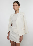 Crepe City Skirt - Cream by Enza Costa — view 4