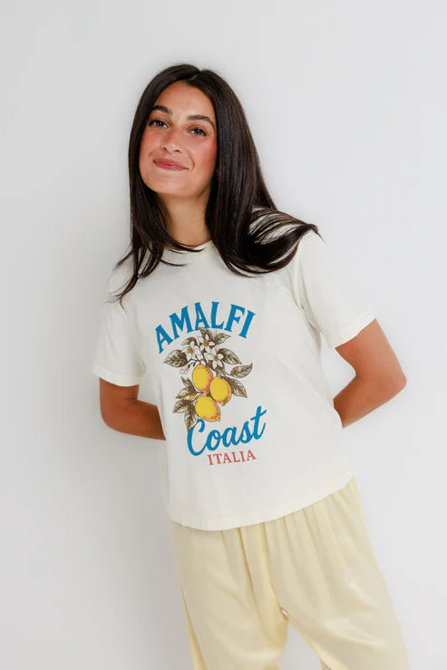 Amalfi Coast Italia Everyday Tee - Off White by Sunny Somewhere | 25 South Boutiques
