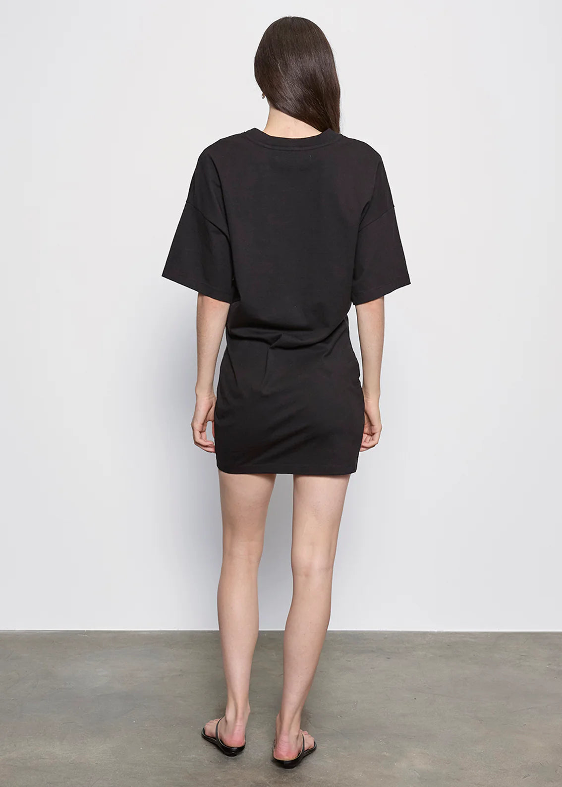 S/S Supima Curve Mini Dress - Black by Enza Costa — view 3