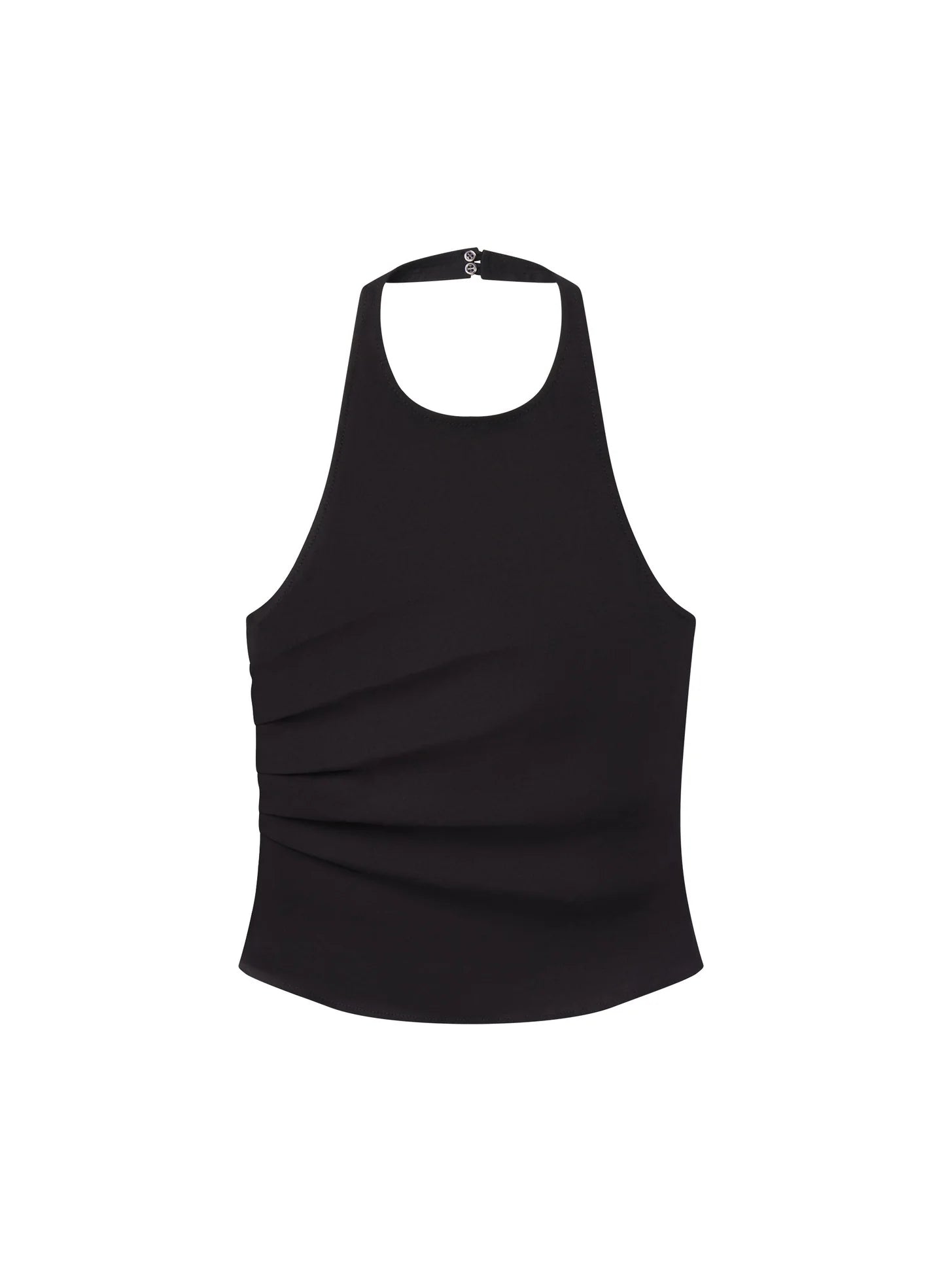 Sylvie Linen Halter Top - Black by A.L.C — view 6