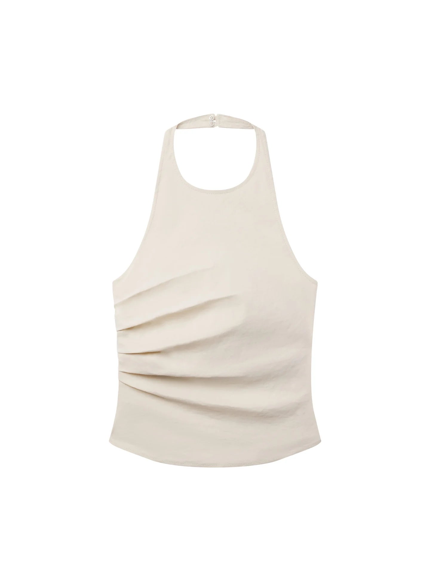 Sylvie Linen Halter Top - Buttercream by A.L.C — view 5