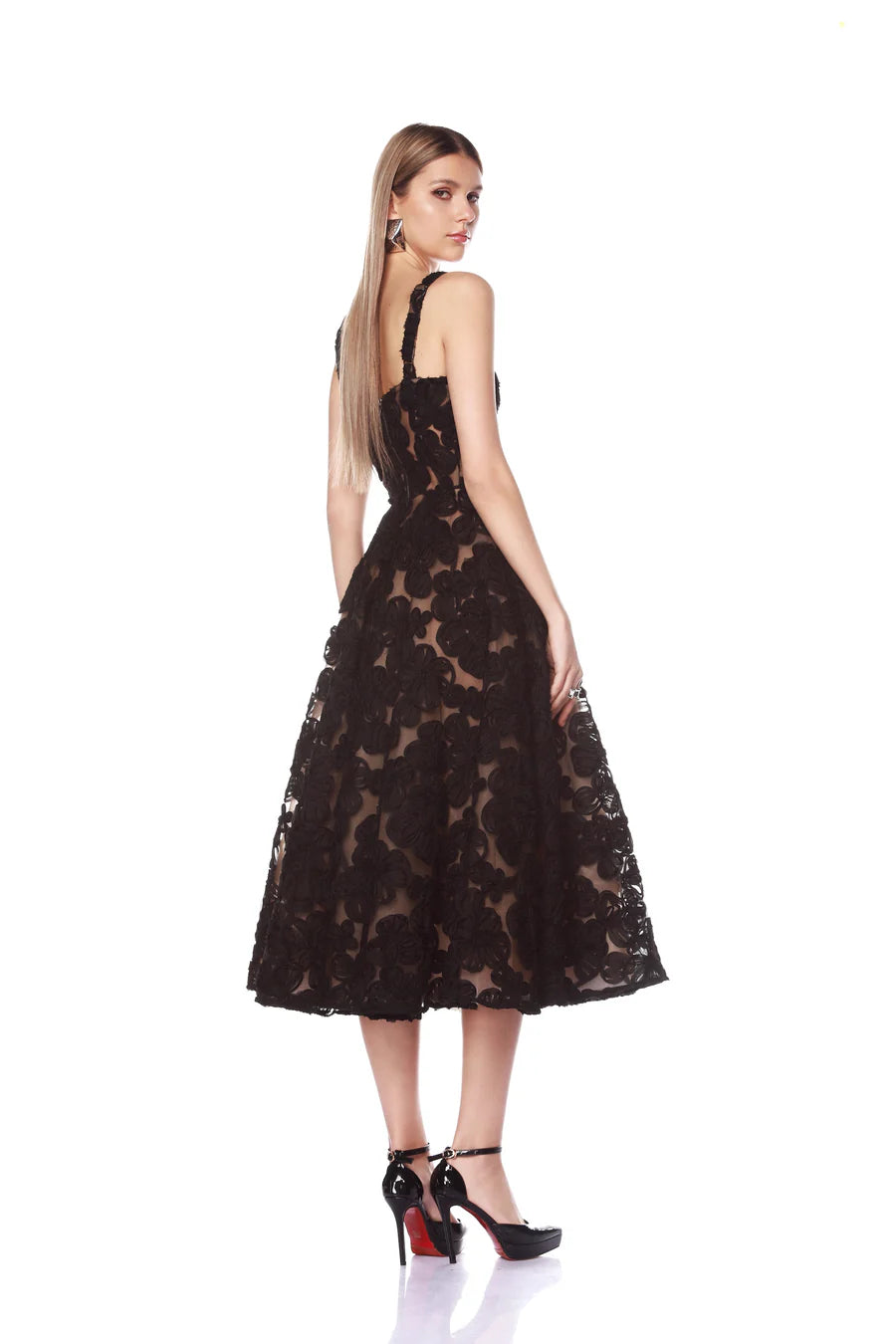 Sabrina Midi Dress - Black by Bronx And Banco — view 3