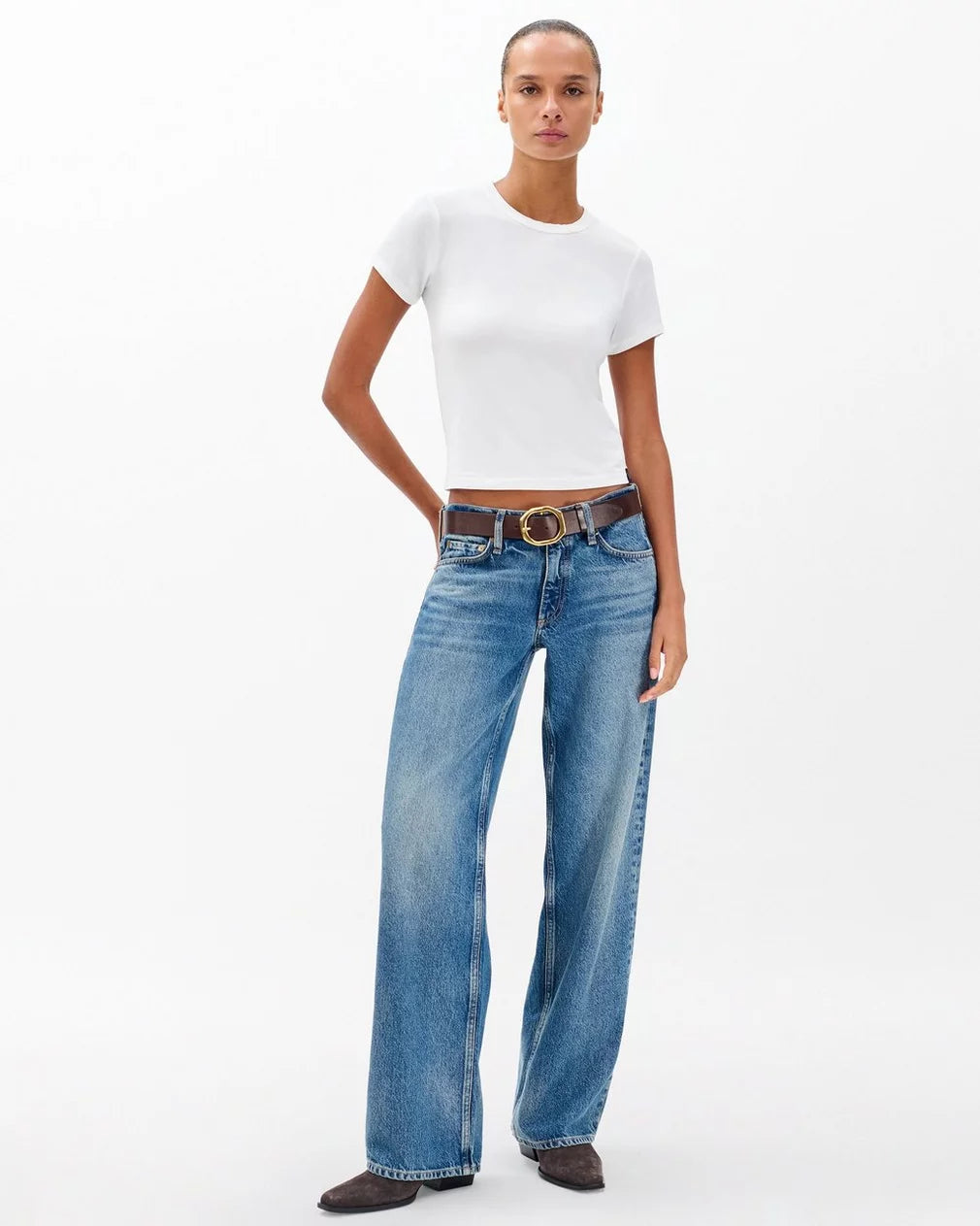 Saige Relaxed Straight Lighweight Rigid Jeans - Echo by Rag & Bone | 25 South Boutiques