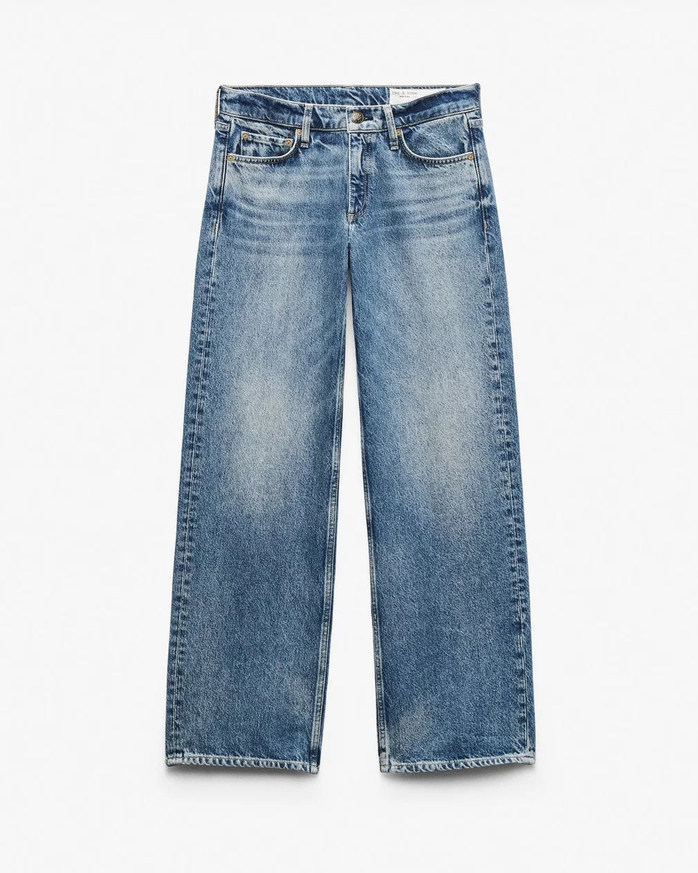Saige Relaxed Straight Lighweight Rigid Jeans - Echo by Rag & Bone — view 4