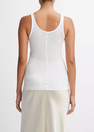 Scoop Neck Tank - White by Vince — view 4