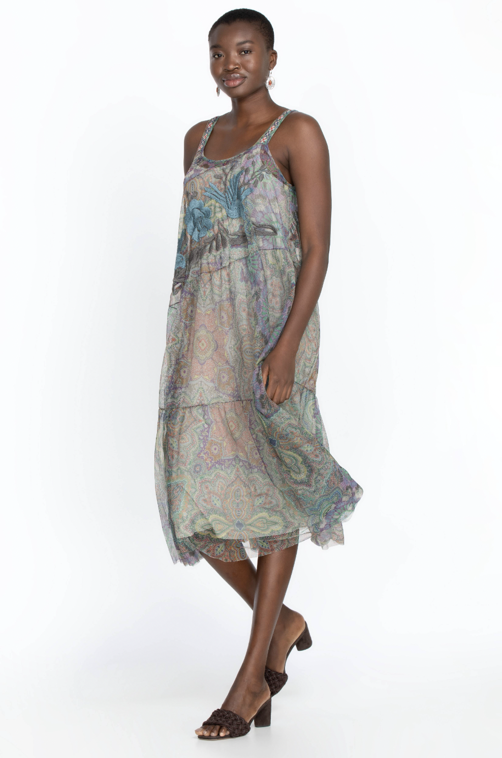 Matisse Mesh Dress - Multi by Johnny Was — view 4