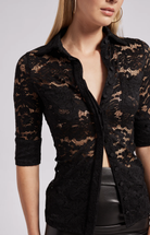 Meri Lace Shirt - Black by Generation Love — alternate view