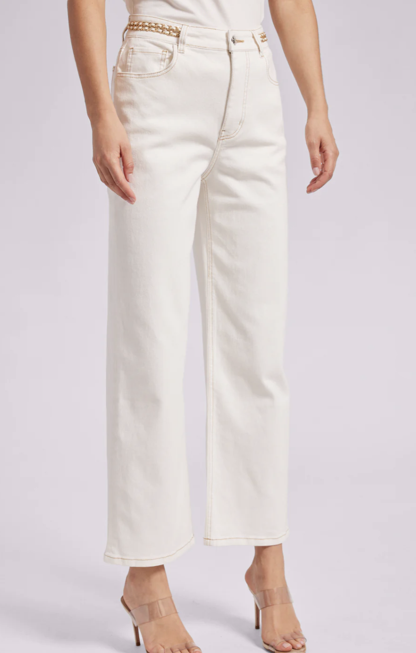 Brooklyn Denim Pants - White by Generation Love — view 4