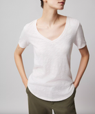Slub Jersey Classic V-Neck Tee - Faded Rose by ATM | 25 South Boutiques