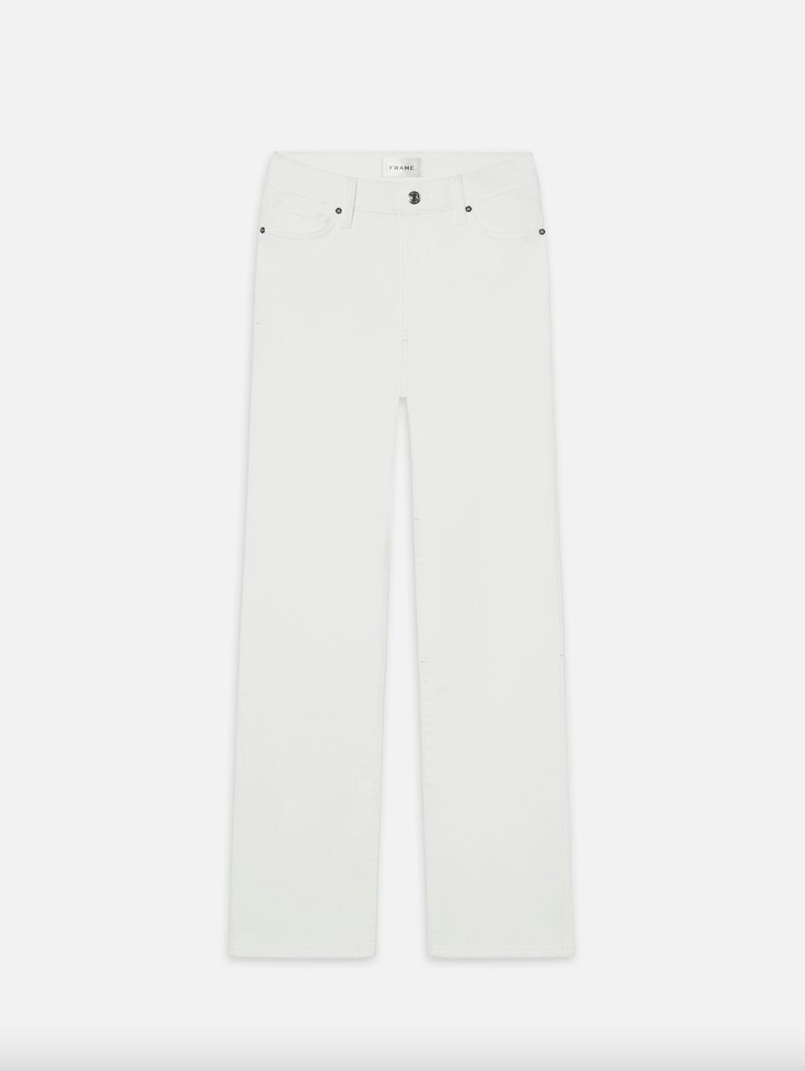 Le Sleek Straight Jean - White by Frame — view 5
