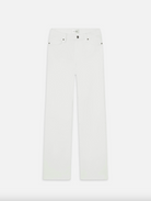 Le Sleek Straight Jean - White by Frame — view 5