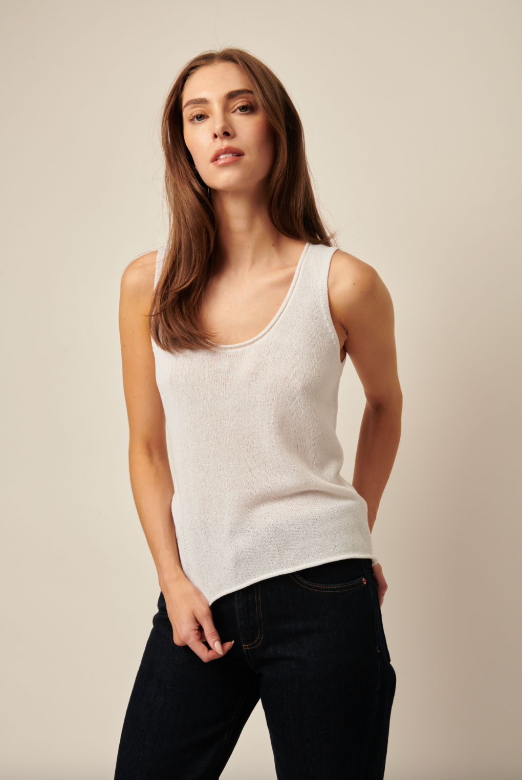 Mckena Tank - Chalk by Line | 25 South Boutiques