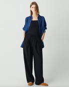 Pleated Pull-On Crepe Pant - Black by Theory | 25 South Boutiques