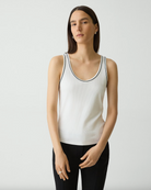 Scoop Neck Stretch Knit Tank Top - Ivory by Theory | 25 South Boutiques