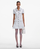 Boucle Mini Dress - Blue by Self-Portrait | 25 South Boutiques