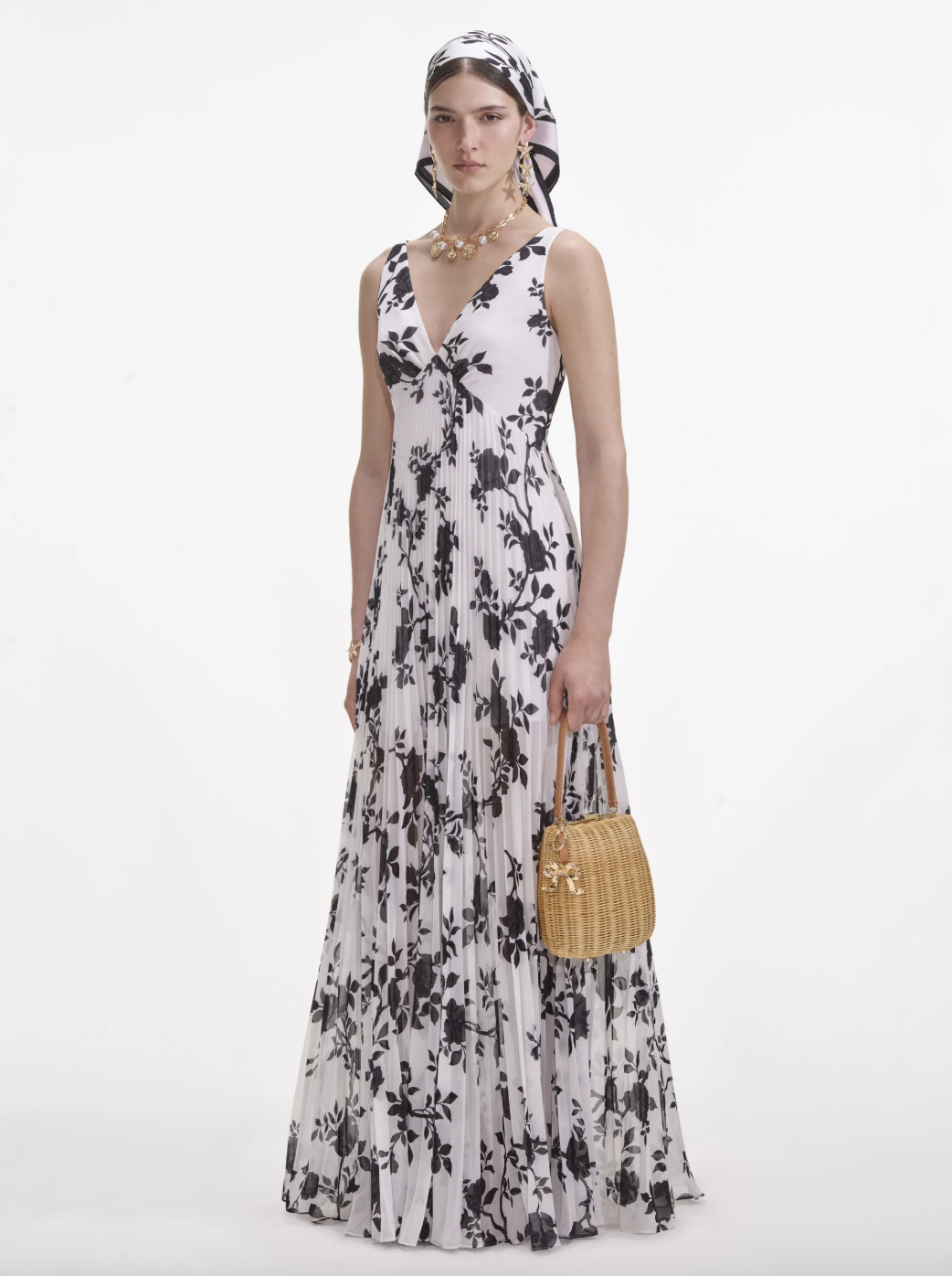Print Chiffon Maxi Dress - Floral by Self-Portrait — alternate view