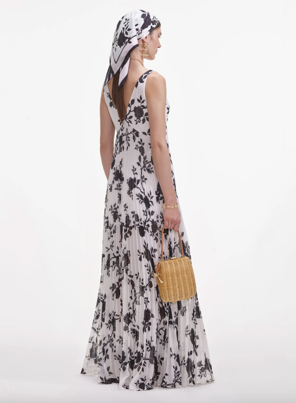 Print Chiffon Maxi Dress - Floral by Self-Portrait — view 3