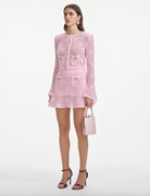 Bow Crochet Mini Skirt - Pink by Self-Portrait — alternate view