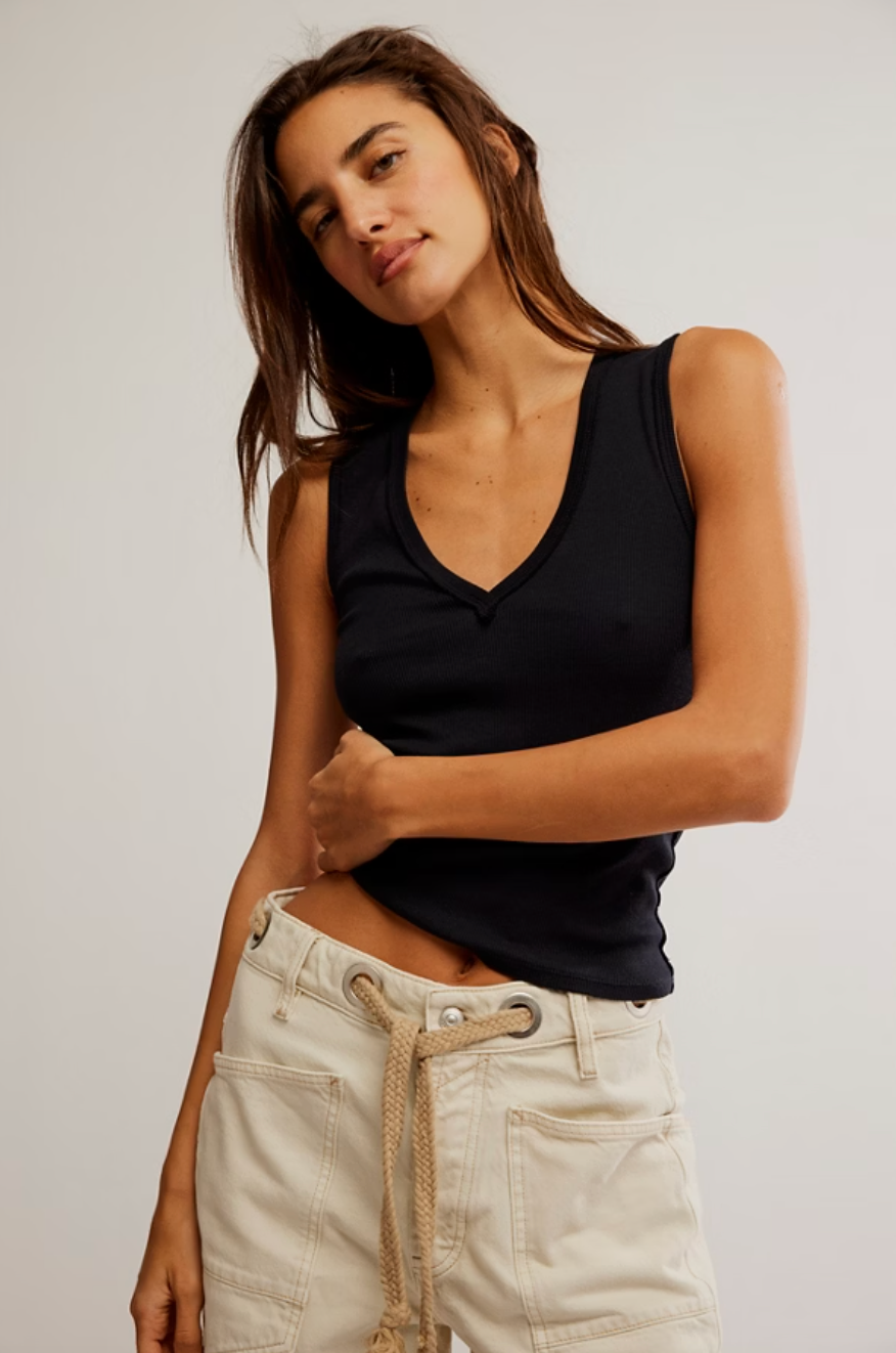 Neria Tank - Black by Free People | 25 South Boutiques