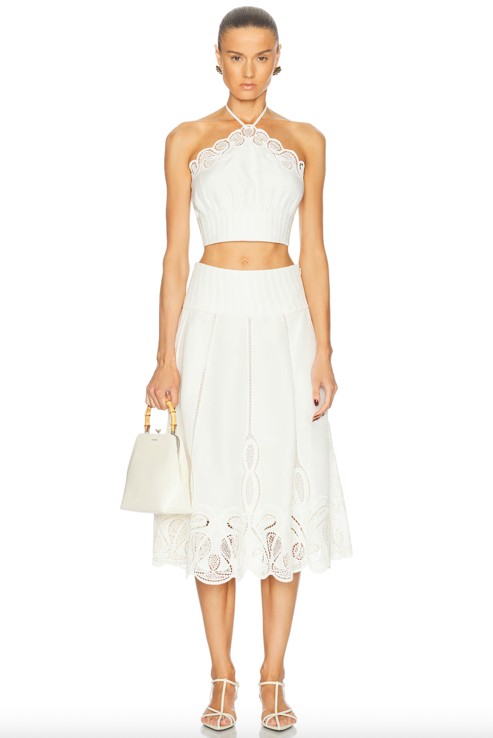 Mellie Halter Top - Ivory by Jonathan Simkhai — alternate view