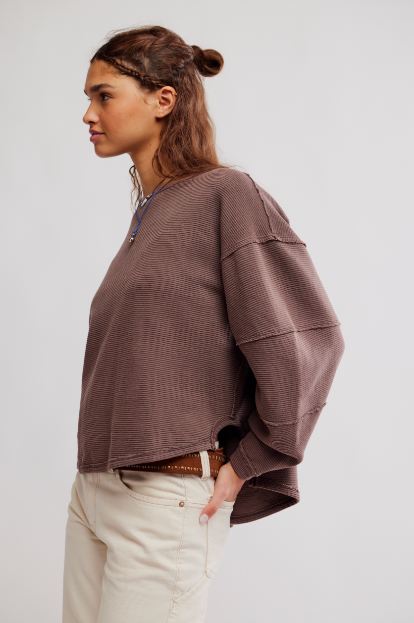 Total Eclipse Tee - French Chocolate by Free People — alternate view