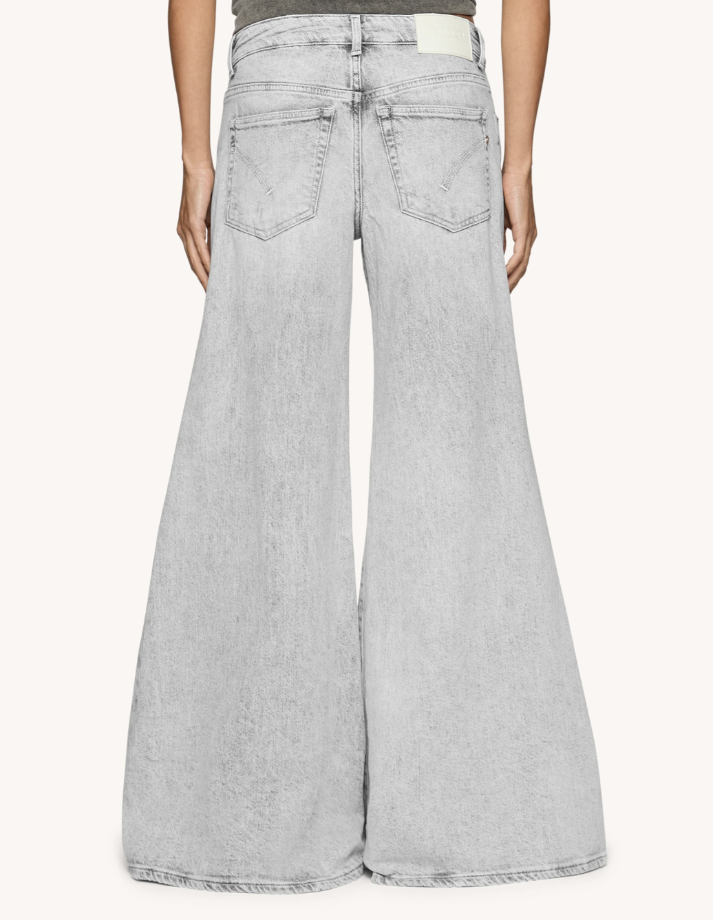 Marlen Wide Leg Jeans - Grey by Dondup — view 3