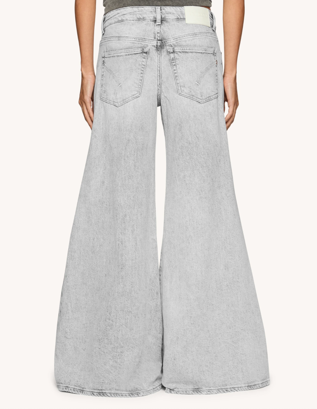 Marlen Wide Leg Jeans - Grey by Dondup — view 3