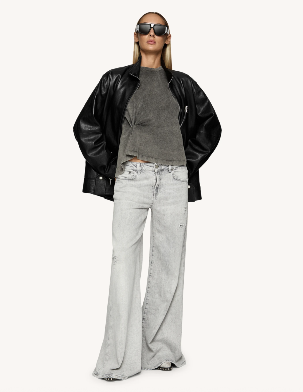 Marlen Wide Leg Jeans - Grey by Dondup | 25 South Boutiques