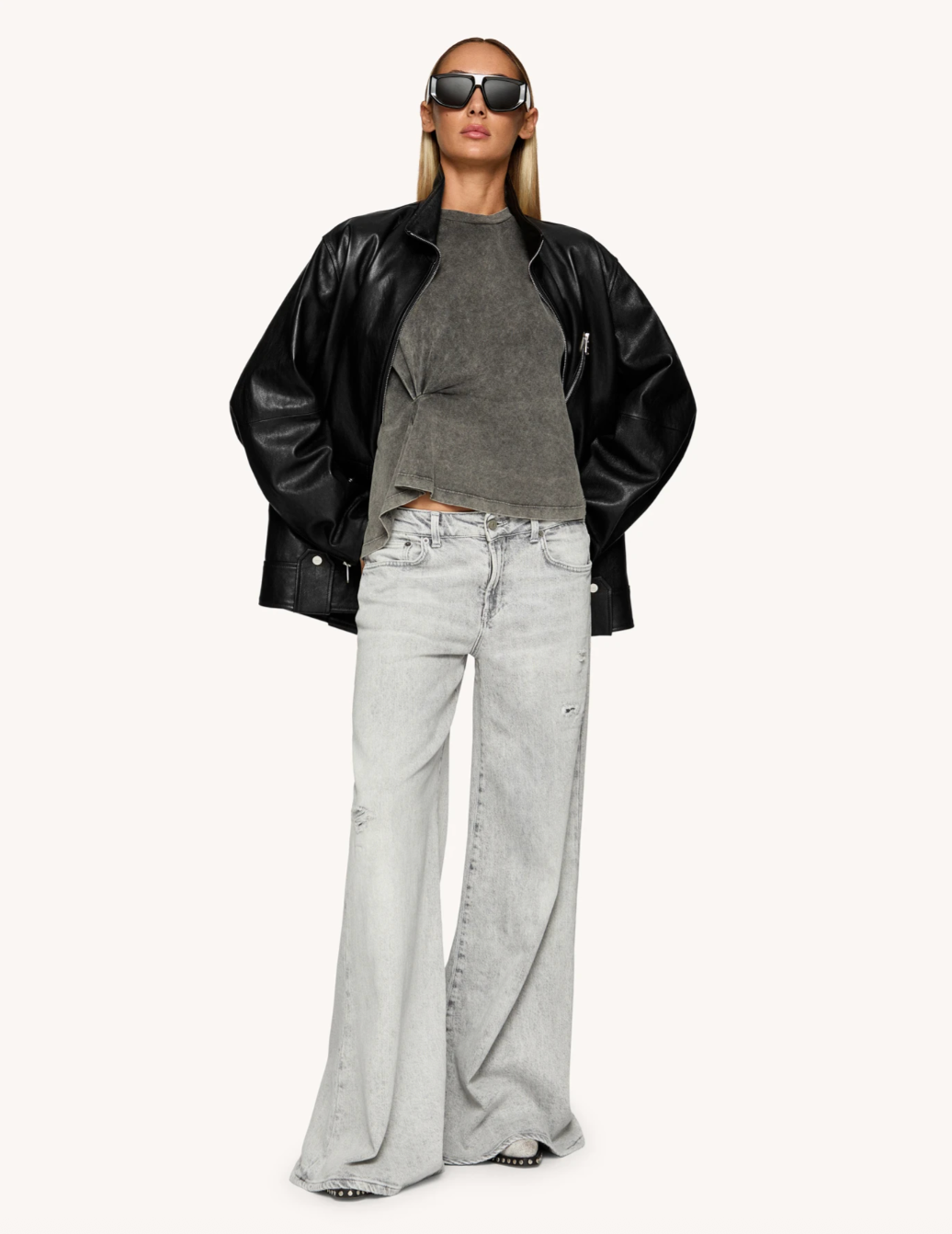 Marlen Wide Leg Jeans - Grey by Dondup | 25 South Boutiques