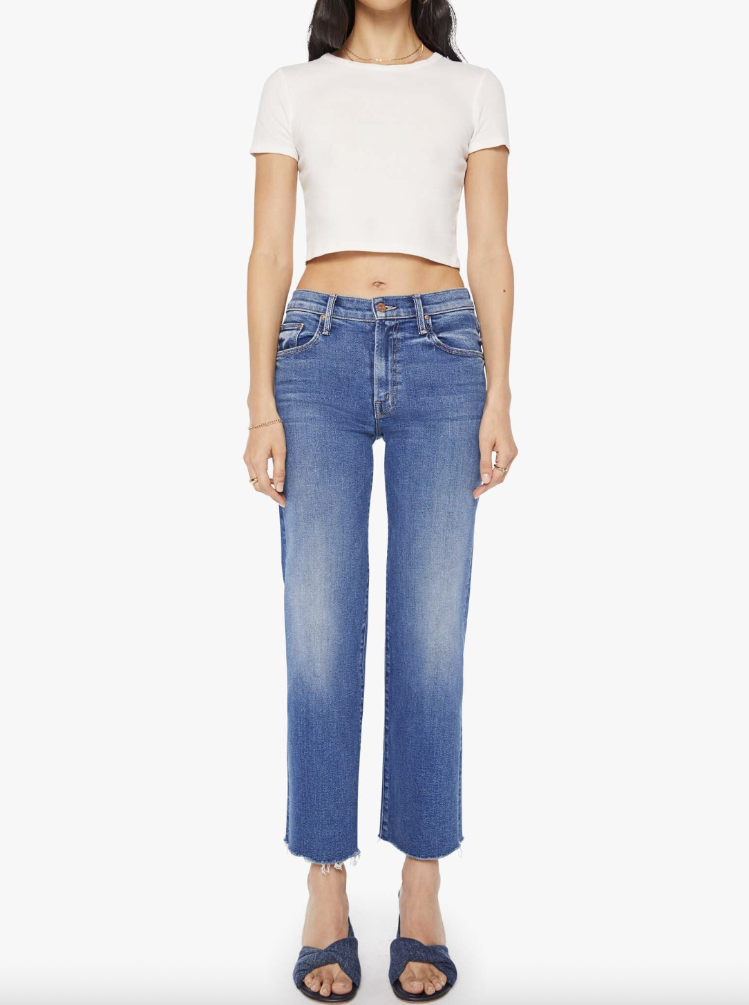 The Mid Rise Rambler Zip Ankle Fray - Dugout Doobies by MOTHER | 25 South Boutiques