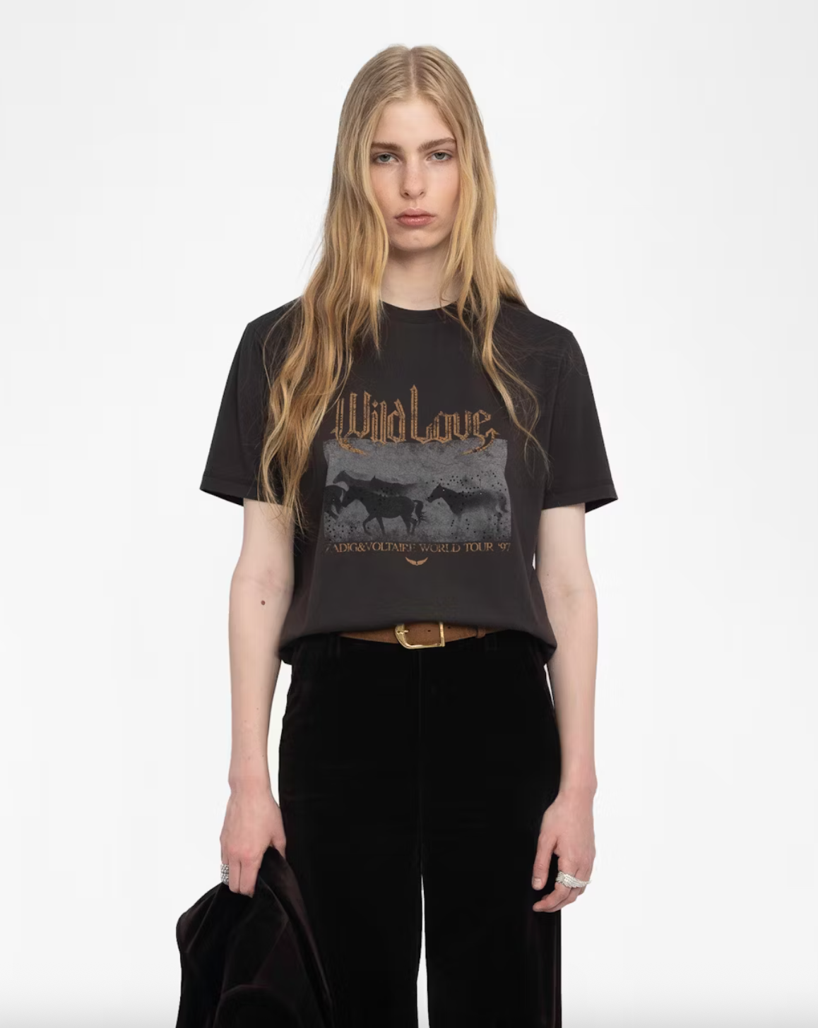 Edwin Cotton T Shirt - Dark Chocolate by Zadig & Voltaire | 25 South Boutiques
